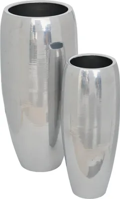 Produktbild von 2 reso topfüberzieher aus stahl 33x33x70cm silber  - Atmosphera créateur d'intérieur