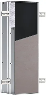 Produktbild von EMCO WC-Modul plus ASIS Unterputz, 492 x 154 mm, Türanschlag rechts Aluminium