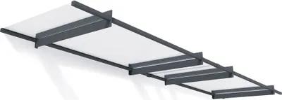 Produktbild von Palram - Canopia Vordach Nancy 4100 Anthrazit 411x94 cm