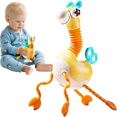 Immagine prodotto di Giocattolo Montessori: Giraffa da traino per bambini, adatto dai 18 mesi in su