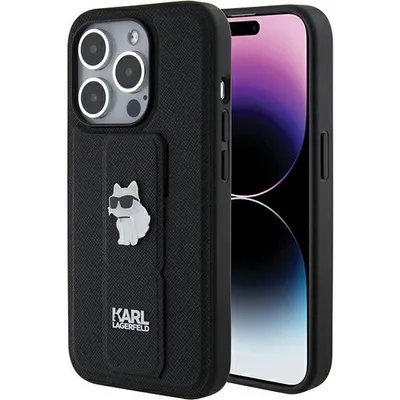 Image de Karl Lagerfeld Klhcp15Xgsachpk Iphone 15 Pro Max 6.7 Czarny/Black Hardcase Gripstand Saffiano Choupette Pins