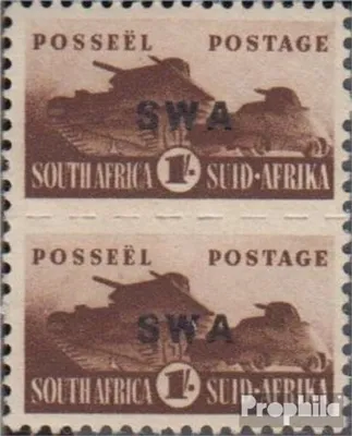 Produktbild von Briefmarken Namibia - Südwestafrika 1942 Mi 245II senkrechtes Paar mit Falz Rüstungsbilder