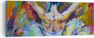 Produktbild von Bild auf Leinwand - Leinwandbild - Balletttänzer tanzen - 140x50cm - Wand Bild - Wanddeko - Leinwanddruck - Bilder - Kunstdruck - Wanddekoration - Leinwand bilder - Wandkunst - AB140x50-3503