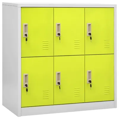Immagine prodotto di vidaXL Armadietti 5 pz. Grigio chiaro e verde 90x45x92,5 cm in acciaio