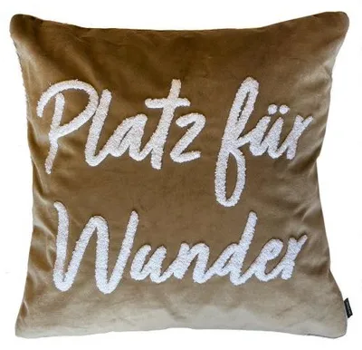 Produktbild von pad Kissenhülle Letters Platz für Wunder Taupe (45x45cm)