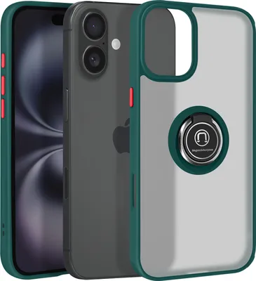 Produktbild von Avizar, Handyhülle für Apple iPhone 16 Plus Metallring, Video-Halterung, Grün