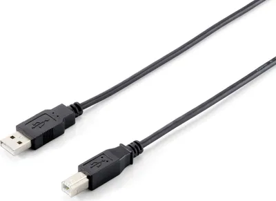 Produktbild von Equip USB 2.0 A auf B Kabel, M/M, 3.0m , Schwarz