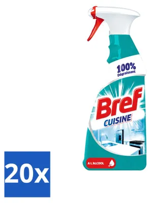 Produktbild von 20 x Bref Küchen-Reinigungsspray - Fettlöser mit Alkohol - 750 ml - Vorteilspackung - 20 Stücke