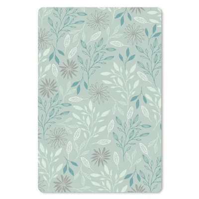 Produktbild von MuchoWow® Mauspad Mousepad Blätter - Blumen - Muster 18x27 cm - Mousepads - Maus Mat - Pad - Mausunterlage