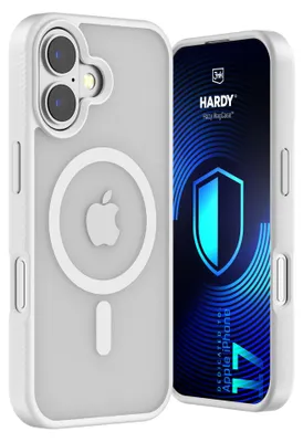 Produktbild von 3mk Hazy MagCase Etui do Apple iPhone 17, Getönt Halbtransparente Hülle Anti-Fingerprint, Kamera-Schutz, Weiß