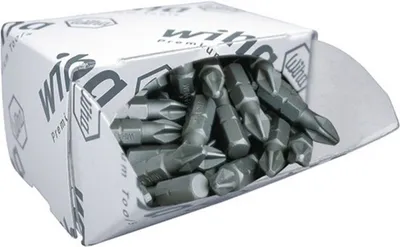 Image de Wiha 7929-001PH1x25(VE50) 08047 Philips bit PH 1 Chromium-vanadium steel tempered C 6.3 50 pc(s)