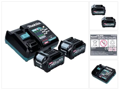 Produktbild von Makita Power Source-Kit 40V 191L76-1 Stromquellen-Kit Ladegerät 2x 2,5 Ah Akkus