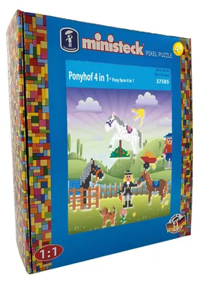 Produktbild von Ministeck Ponyhof 1000T 4in1 XL Box