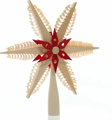 Produktbild von Baumschmuck Christbaumspitze Natur Rot BxHxT 20x21x3cm NEU