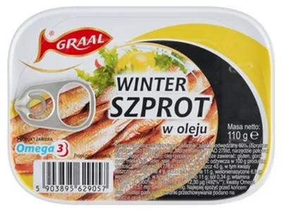 Obrázek produktu pro Szprot podwędzany GRAAL Winter 110g