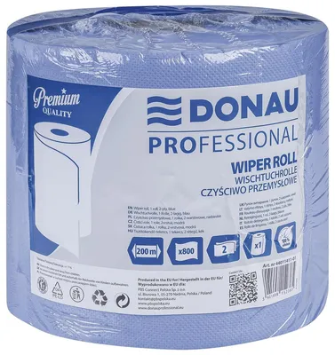 Image de DONAU PROFESSIONAL, essuie-tout industriels en papier, en pâte de bois, double épaisseur, 800 feuilles