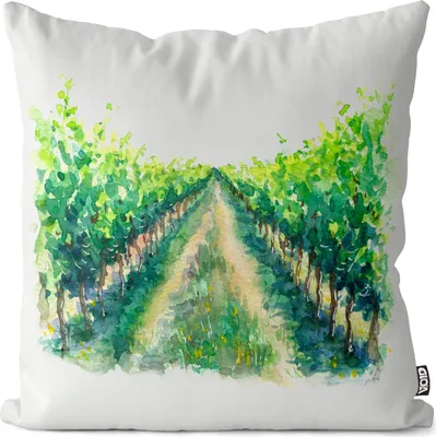 Produktbild von VOID Weinanbau Gemälde Wein Kissenbezug Kissenhülle Sofakissen Kissen Deko Outdoor-Kissen Dekokissen