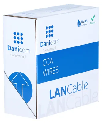 Produktbild von CAT5e F/UTP 50m auf Spule gewicktelt flexibel grau CCA