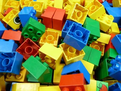 Produktbild von 70 Teile LEGO DUPLO 4er BASIC BAUSTEINE STEINE 2x2 Noppen bunt gemischt