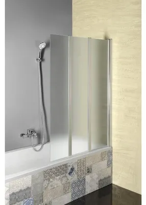 Zdjęcie produktu dla Aqualine Vanda - Parawan nawannowy 1000x1400 mm, chrom/szkło matowe AQ1140