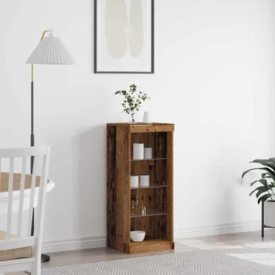 Produktbild von vidaXL LED-Sideboard Altholz 41 x 37 x 100 cm Holzwerkstoff
