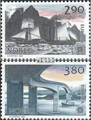 Produktbild von Briefmarken Norwegen 1988 Mi 996-997 (kompl.Ausg.) postfrisch Transportmittel