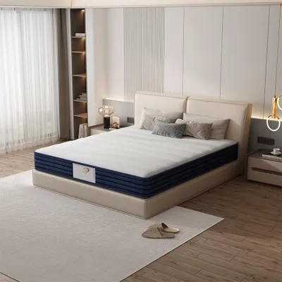 Produktbild von TEENO Federkernmatratze, 160 x 200 cm, 22 cm dick, Memory-Schaum, 7 Komfortzonen, robust und langlebig, hohe Belastbarkeit, atmungsaktiv