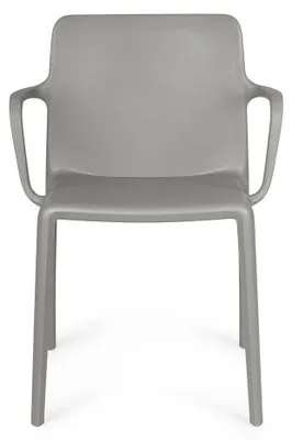 Ein Esszimmer.Sitzgelegenheiten.Stühle_Sessel_Hocker im Maß 50 x 80 x 56 aus Polypropylen. Farbe Grau