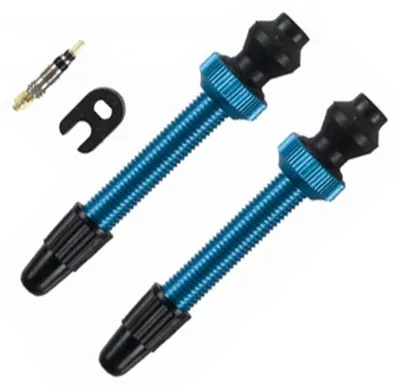 Image de Valve tubeless Barbieri SV 45 mm bleue en aluminium
