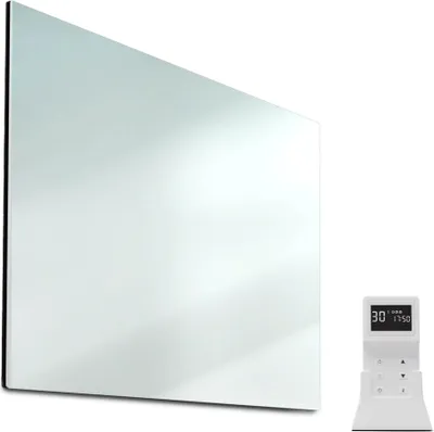 Image de Klarstein radiateur infrarouge avec thermostat, chauffage électrique 600 W, radiateur infrarouge connecté pour montage mural, IR avec détection de fenêtre ouverte, radiateur pour pièces humides sans CO2, radiateur mural électrique IP54