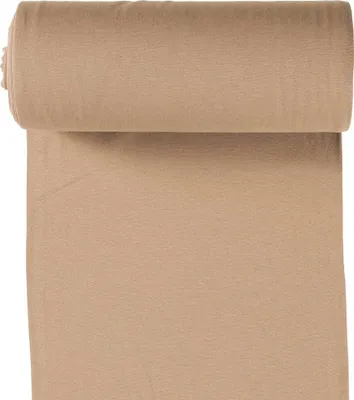 Bio Bündchenstoff Schlauchware 35(70)cm breit Meterware ab 25cm Jersey kamel