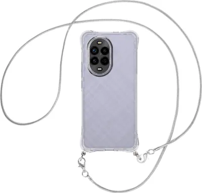 Produktbild von Handykette Backcover-Schutzhülle mit Band (Metall silberfarben) für Huawei Nova 13 Pro 5G - silberfarbene Snake-Kette