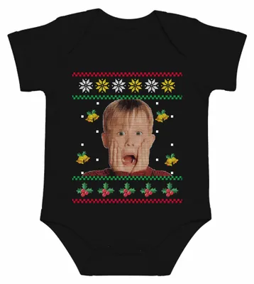 Immagine prodotto di Kevin Home Alone - Regalo di Natale Maglione di Natale Ugly Christmas Body Unisex Baby, Nero, 0/3