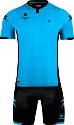 Produktbild von M RO/NE|Zeus Kit Arbitro Marko Schiedsrichter Trikot Set 2-tlg. Blau/Schwarz