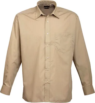 Obrázek produktu pro Premier Workwear Pánská popelínová košile s dlouhým rukávem
