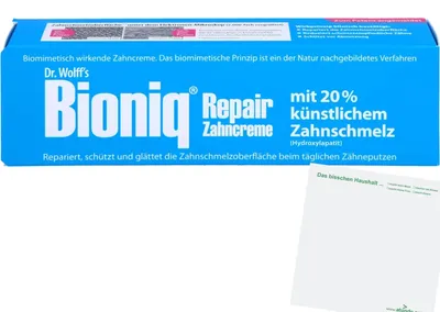Produktbild von Bioniq Repair Zahncreme (75ml Tube) + usy Block