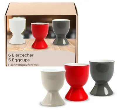 Produktbild von Eierbecher 6er Set, Ø 5x7 cm, moderne Farben aus Keramik