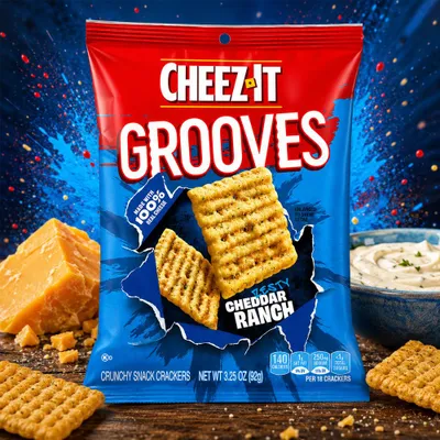 Produktbild von Cheez-It Grooves Zesty Cheddar Ranch 92g