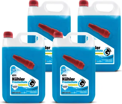 Produktbild von Gamix Hochwertige Autochemikalien | Kühlerfrostschutz G11 | Kühlflüssigkeit 3 Jahre bis -35°C | Gebrauchsfertig Kühlmittel Auto | 4 x 5L