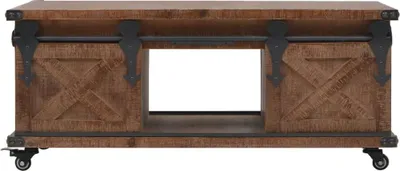 Obrázok produktu pre vidaXL Konferenčný stolík z jedľového masívu 91x51x38 cm hnedý