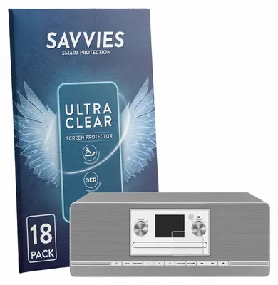 Produktbild von 18x Für TechniSat Digitradio 372 CD Schutzfolie Savvies Displayschutz Display Schutz Folie Klar Transparent