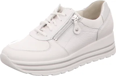Immagine prodotto di Waldläufer scarpe sportive con suola sagomata alla moda in bianco/bianco combinato, misura 8,5