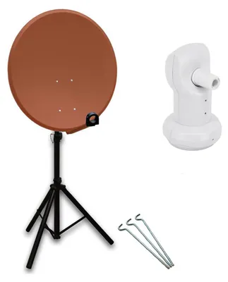 Produktbild von PremiumX Camping SAT Anlage 80cm Antenne Single LNB Dreibein-Stativ
