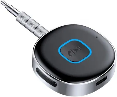 Immagine prodotto di Adattatore Bluetooth AUX portatile da 3,5 mm - Ricevitore wireless per auto e impianti stereo domestici con Bluetooth 5.0 - Con microfono integrato e ricarica rapida