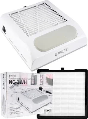 Produktbild von MalTec 80W Beutelloser Nagelstaubsammler Nagelstaubabsauger Tischabsaugung Professioneller Nagelsauger Maniküre weiß