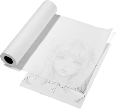 Immagine prodotto di Carta trasparente in rotolo, dimensioni 30 cm x 50 m, grammatura 26 g/m²; rotolo per schizzi, carta da modello