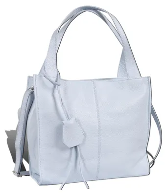Produktbild von Toscanto Damen Schultertasche Shopper Leder Tasche hellblau D2OTT155SH
