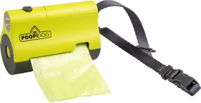 Immagine prodotto di Distributore di sacchetti per rifiuti per cani Poopidog con LED - lime