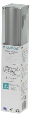 Produktbild von craftcut Premim Vinyl matt- 33 x 244 cm - Silver-Metallic
