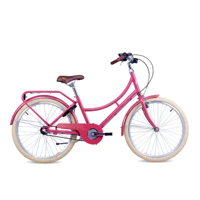 Immagine prodotto di Bicicletta per bambini da 24 pollici, 3 marce, bicicletta per ragazze, S'COOL chiX classic, dai 7 agli 11 anni, 130-145 cm, marrone